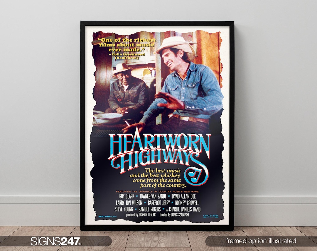 Heartworn Highways Poster | Guy Clark | Townes Van Zandt | David