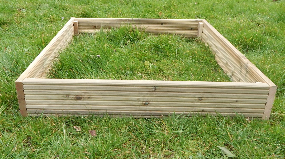Raised Bed Frame Planter Vegetables Planting Flowers Decking Timber 120cm X 120cm X 15cm Etsy UK
