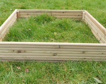 Raised Bed Frame Planter Vegetables Planting Flowers  Decking Timber  120cm X 120cm x 15cm