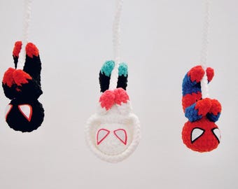 mini crochet spiderman amigurumi, mini spiderman superhero gift, plush doll, crochet plushie, modern crochet, handcrafted gifts crochet