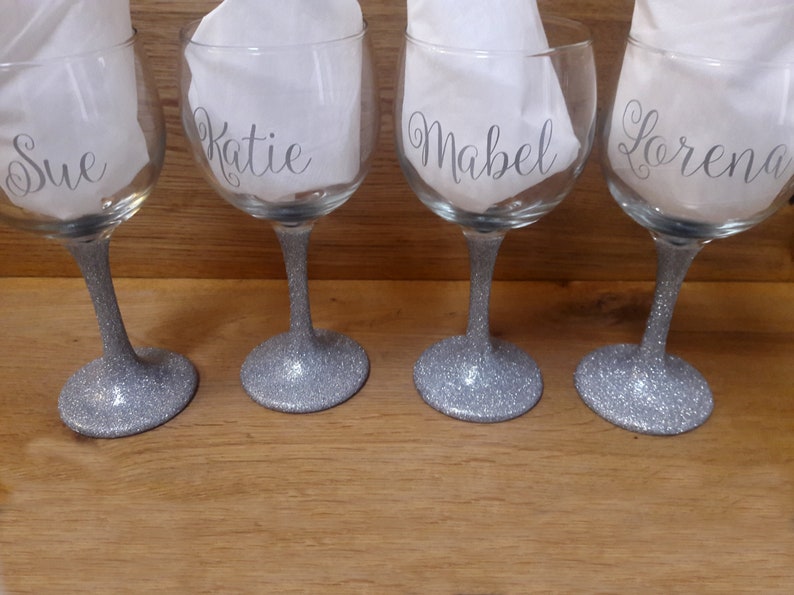Glitter Dipped Wine Glass