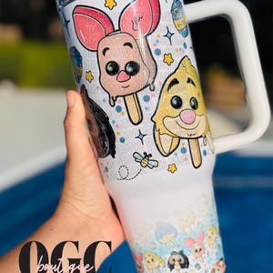Winnie the Pooh inspired popsicles 40 Oz  tumbler