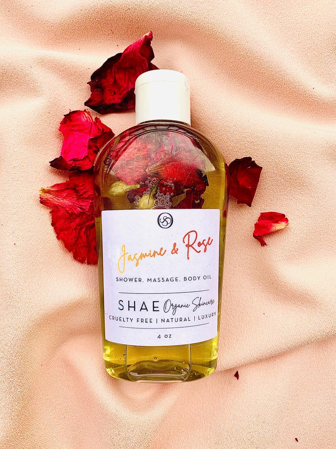 Jasmine Rose Shower Oil: Botanical Bath & Body Massage Oil - Etsy