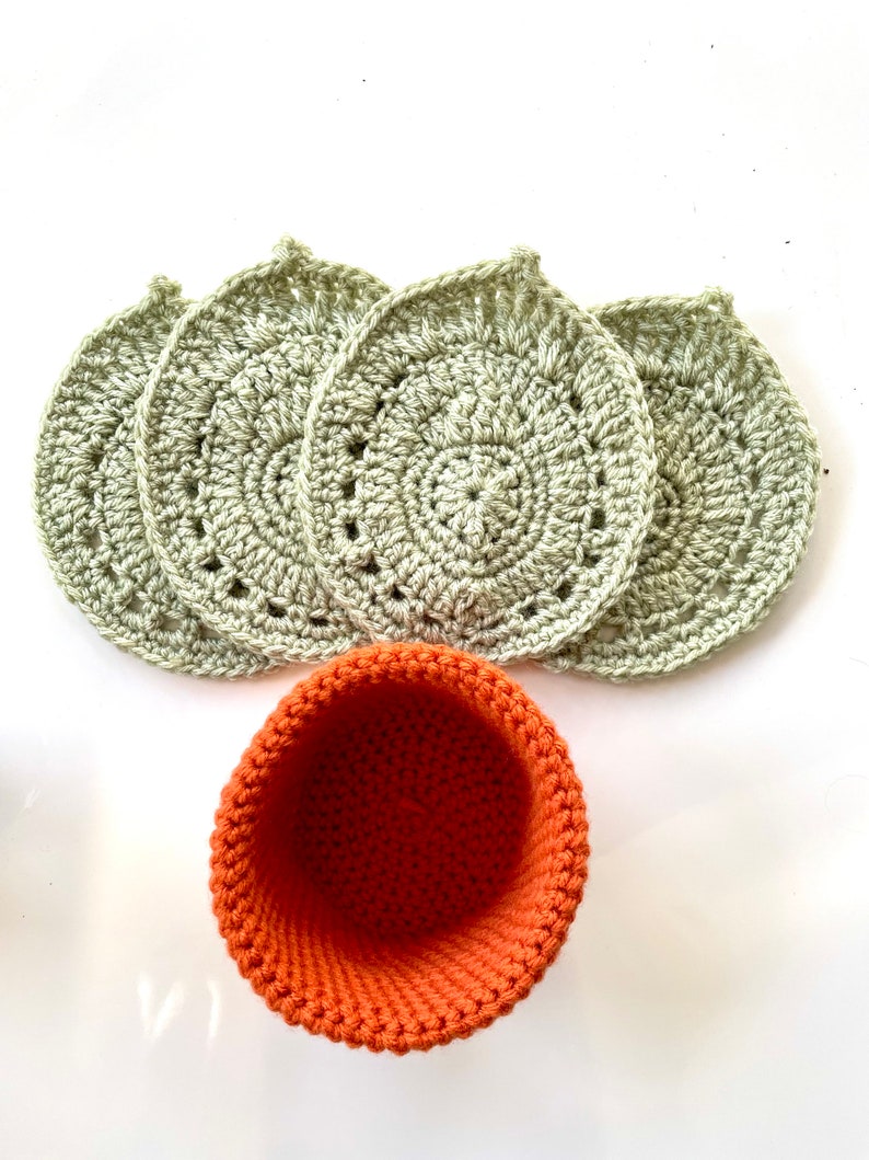 Succulent Leaf Coasters Crochet Pattern Beginner Coaster Set Crochet Pattern Easier Than Monstera Leaf Coasters image 2