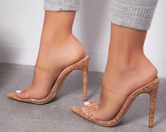 cute clear heels