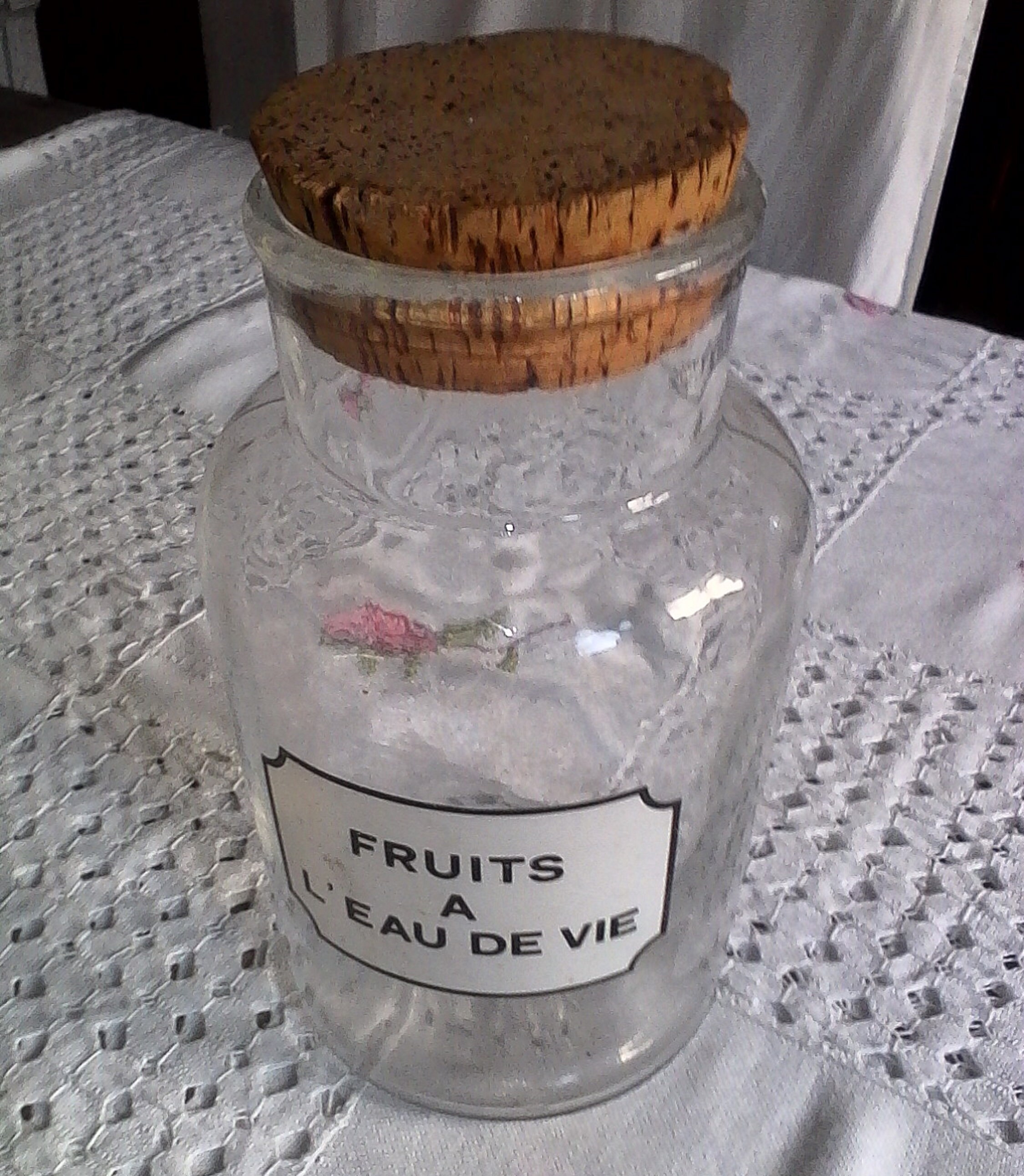 Pot Verre // Pour Fruits à L'eau de Vie Années 1960