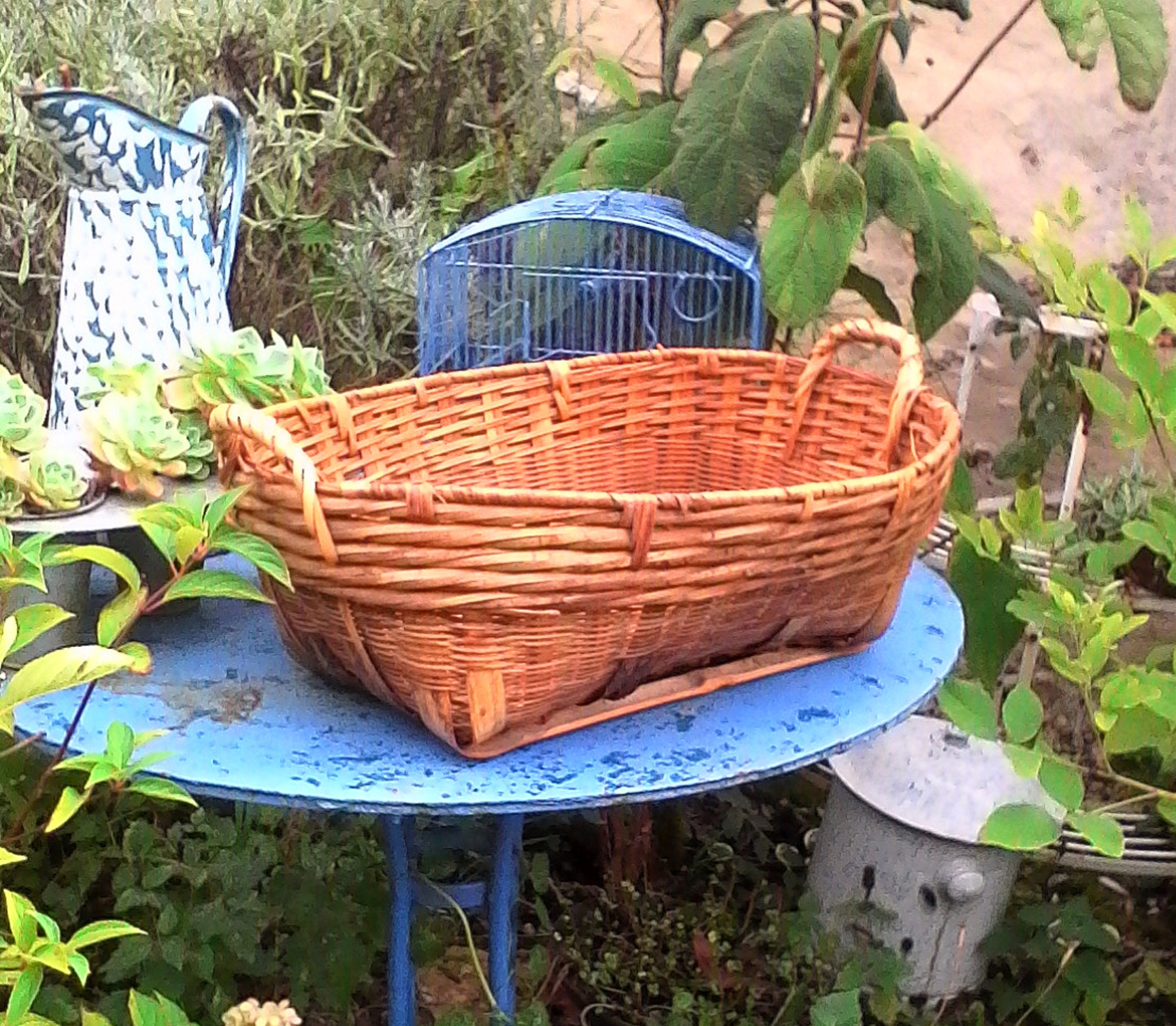 Grande Corbeille Osier // Vintage