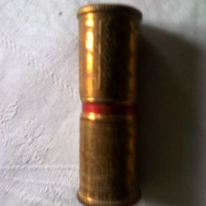 Old LIPSTICK TUBE // Engraved Metal // Fleur de Lys // Louis Philippe //