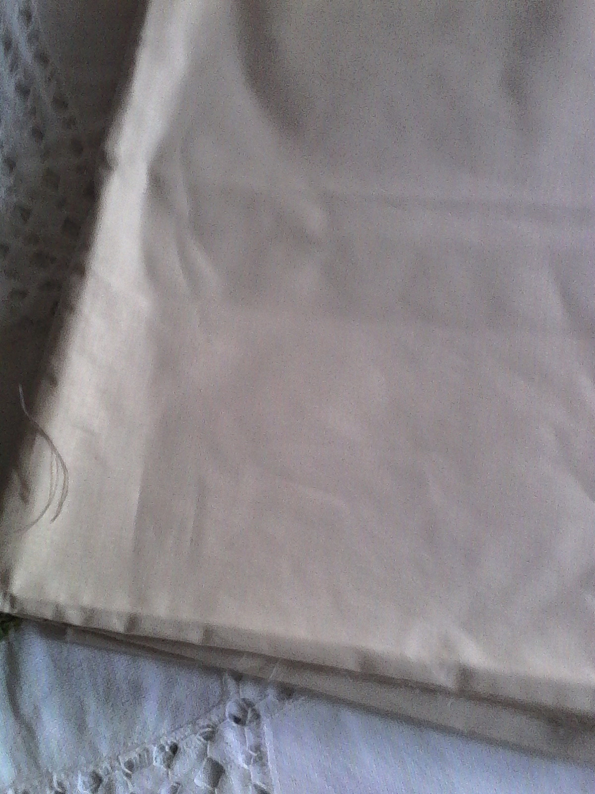 Mercerie // Coupon Toile Coton Beige Pour Broderie