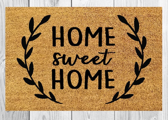 Home Sweet Home Doormat Coir Doormat Housewarming Gift Etsy