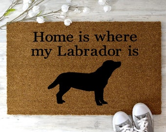 black lab welcome mat