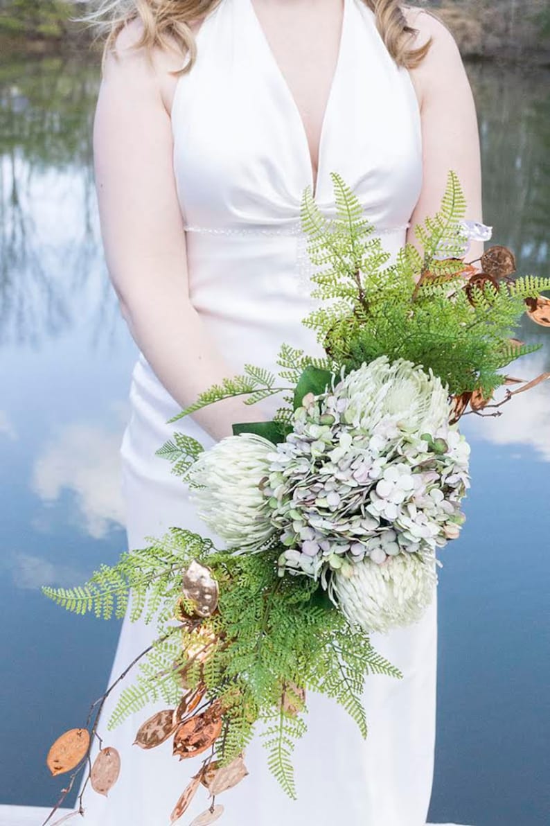Fern Bouquet Greenery Bouquet Bridal Bouquet Wedding Flowers Hydrangea Bouquet Silk Flowers Boho Wedding Bouquet Weddings Bouquets Corsages Cartamz Com