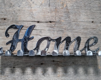 Decorative Key Holder Shelf / Wall Hook / Key Rack / Home sign / Steel Wall Decor / Metal Key Hook