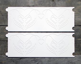 Longarm Quilting Groovy Pattern Boards set of 2 Baby Feet, Hearts, and Hands