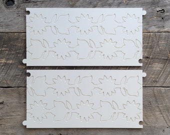 Longarm Quilting Groovy Pattern Boards set of 2 Tulips and Mums Design