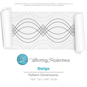 Groovy Patterns Longarm Quilting Pantograph - Swigs Design
