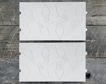 Longarm Quilting Groovy Pattern Boards Set of 2 Lights On Winter Nights Design