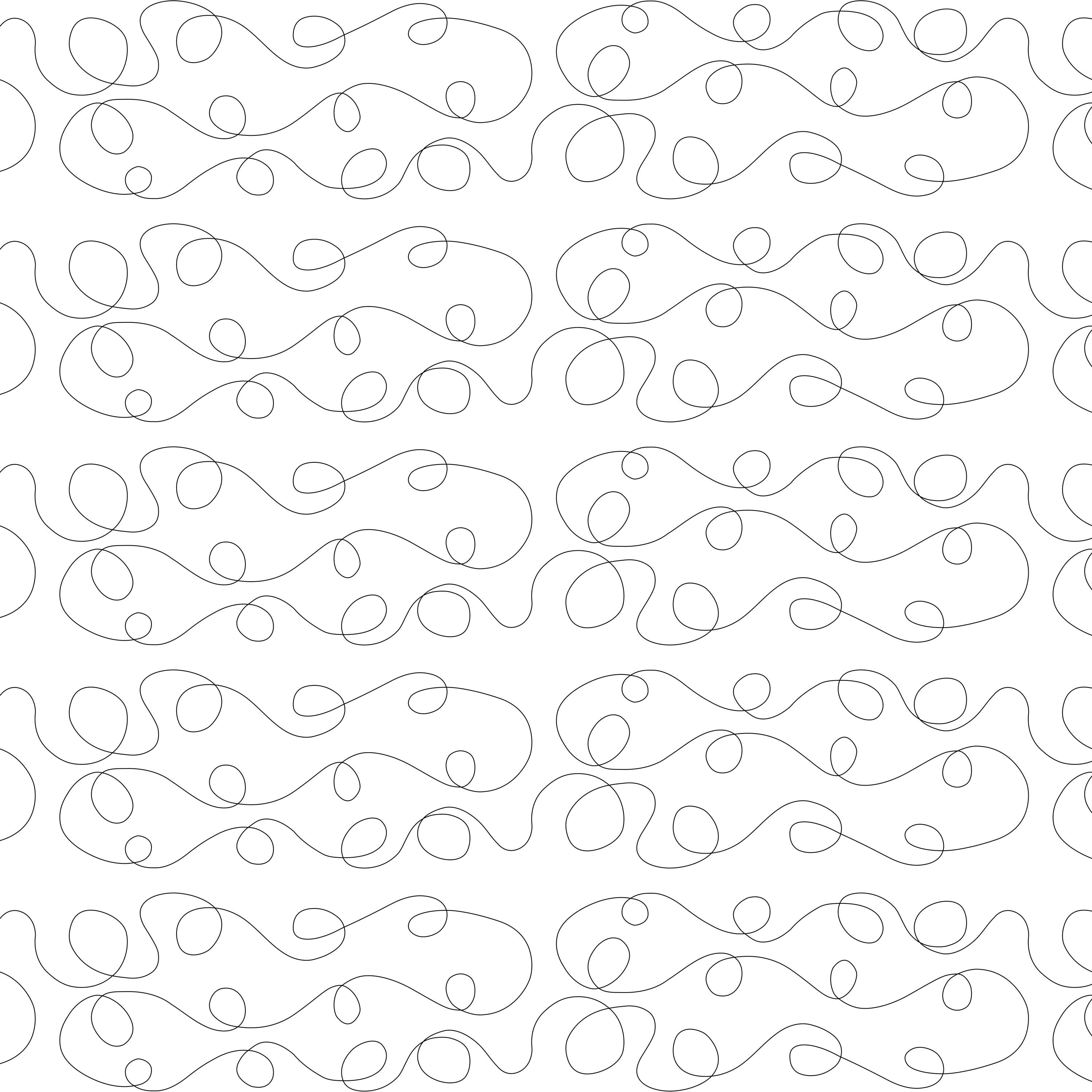 Groovy Patterns Longarm Quilting Pantograph - Loop De Loop Design - Etsy