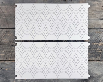 Longarm Quilting Groovy Pattern Boards set of 2 Diamond Waves Design