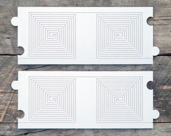Longarm Quilting Groovy Pattern Boards set of 2 Square Spirals Design