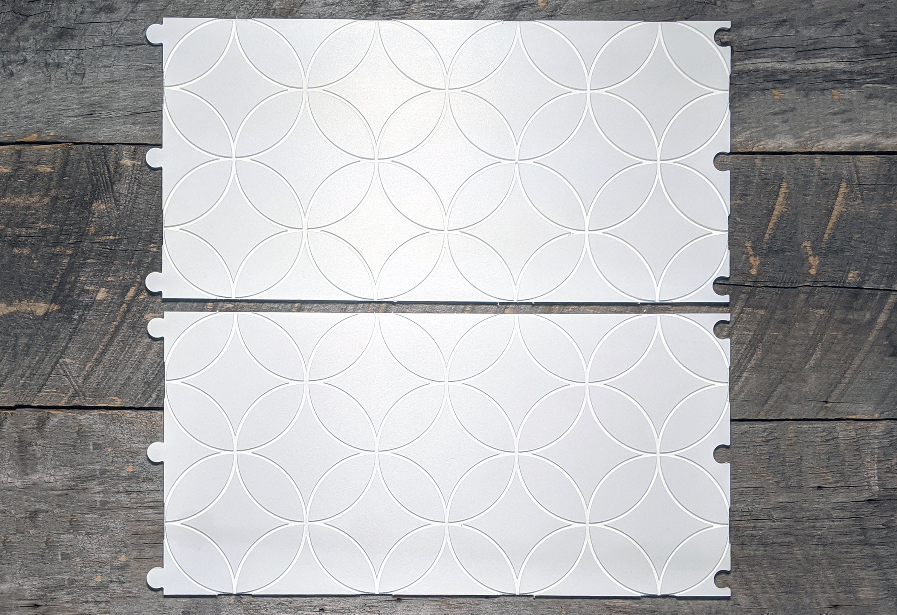 Longarm Quilting Groovy Pattern Boards Set of 2 Diamond Circles Design