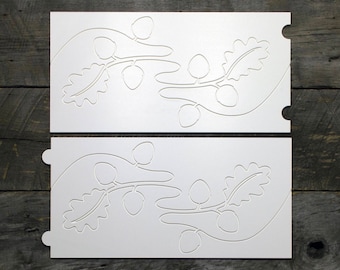 Longarm Quilting Groovy Pattern Boards set of 2 Acorns and Leaves on Oak Tree Design