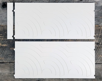 Longarm Quilting Groovy Pattern Boards set of 2 Large Baptist Fan Design