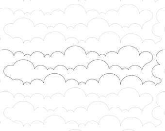 Groovy Patterns - Chance Of Clouds - Edge-to-Edge Digital Quilt Pattern