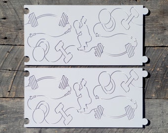 Longarm Quilting Groovy Pattern Boards set of 2 CrossFit Exercise Weights Design