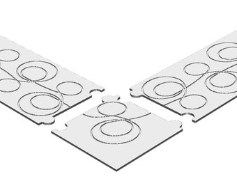 Longarm Quilting Groovy Pattern Boards set of 2 WITH 1 CORNER Circles Design