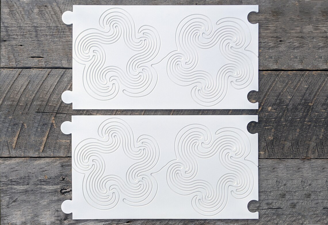 Longarm Quilting Groovy Pattern Boards Set of 2 Twist in the Wind