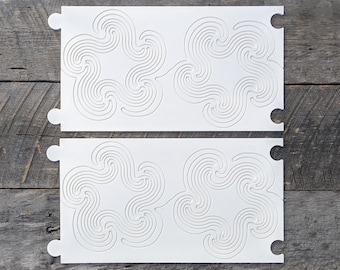 Longarm Quilting Groovy Pattern Boards Set of 2 Twist in the Wind Design
