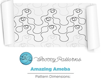 Groovy Patterns Longarm Quilting Pantograph - Amazing Ameba Design