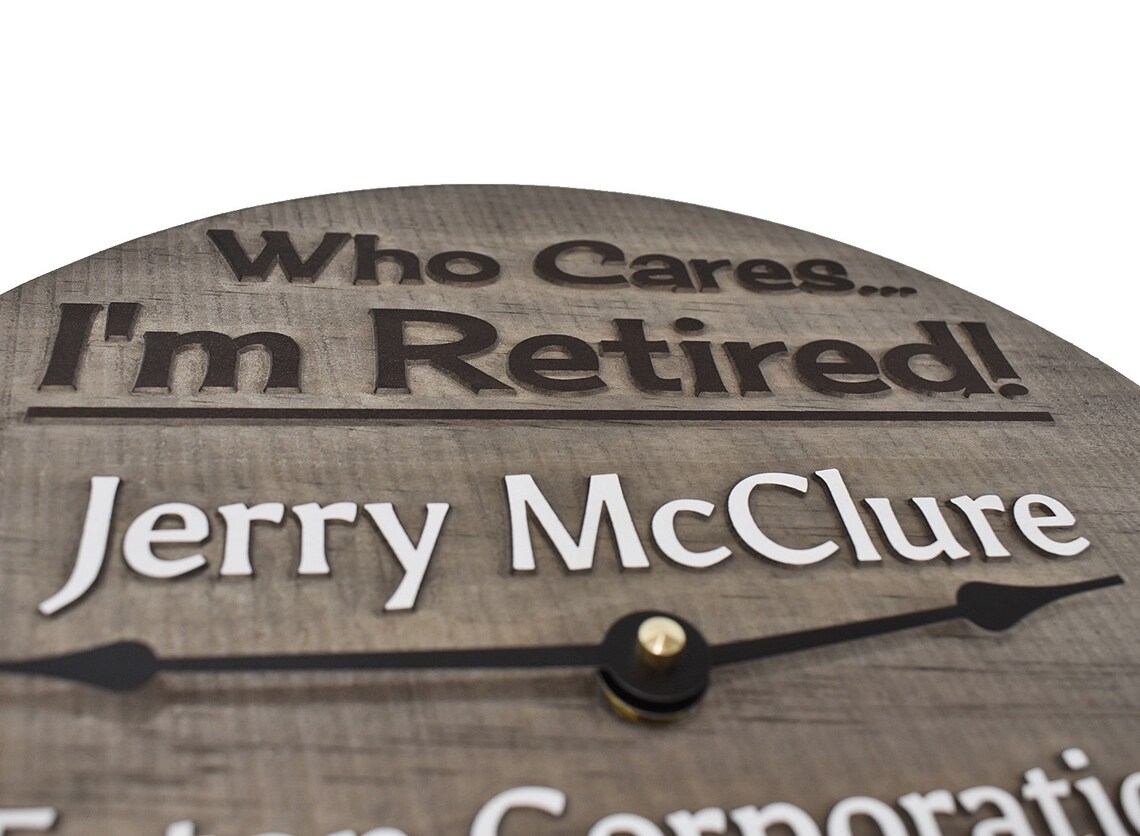 11 Inch Personalized Retirement Clock. Great Retiree Gift for Etsy