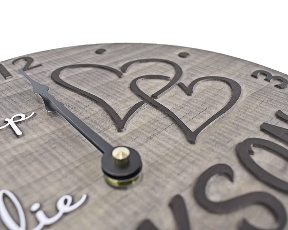 Personalized Wall Clock Wedding Gifts for Couple 1st Etsy