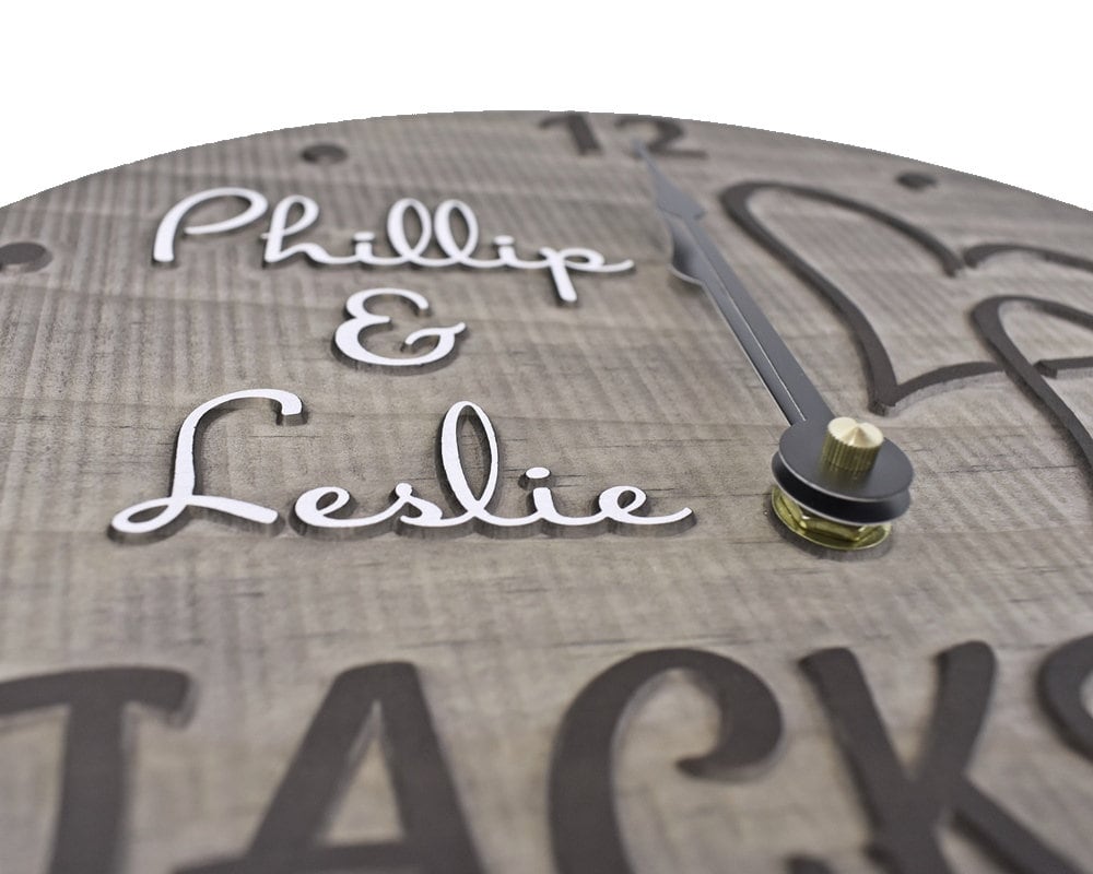 Personalized Wall Clock Wedding Gifts for Couple 1st Etsy