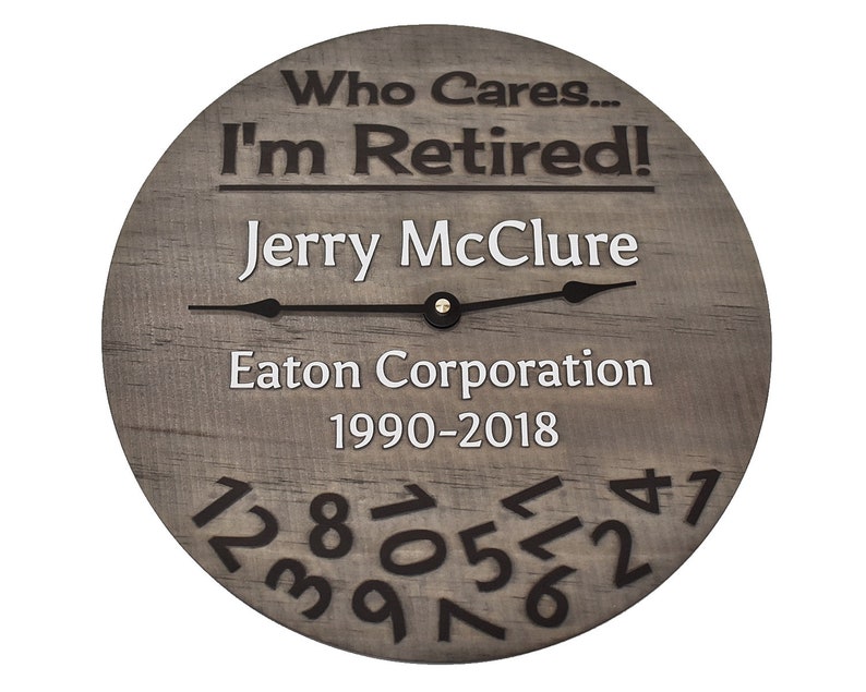 11 Inch Personalized Retirement Clock. Great Retiree Gift for Etsy UK
