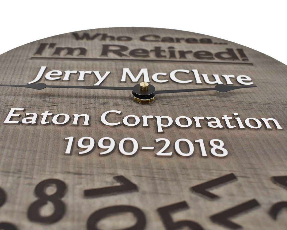 11 Inch Personalized Retirement Clock. Great Retiree Gift for Etsy