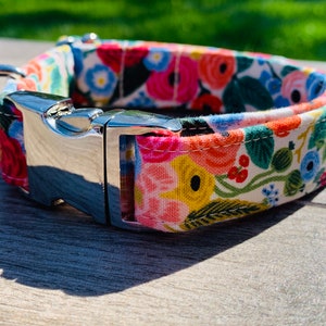 Rifle Paper Co dog collar, Floral Dog Collar, Girl Dog Collar, cute dog collar, Cotton dog collar, Dog collar with flower