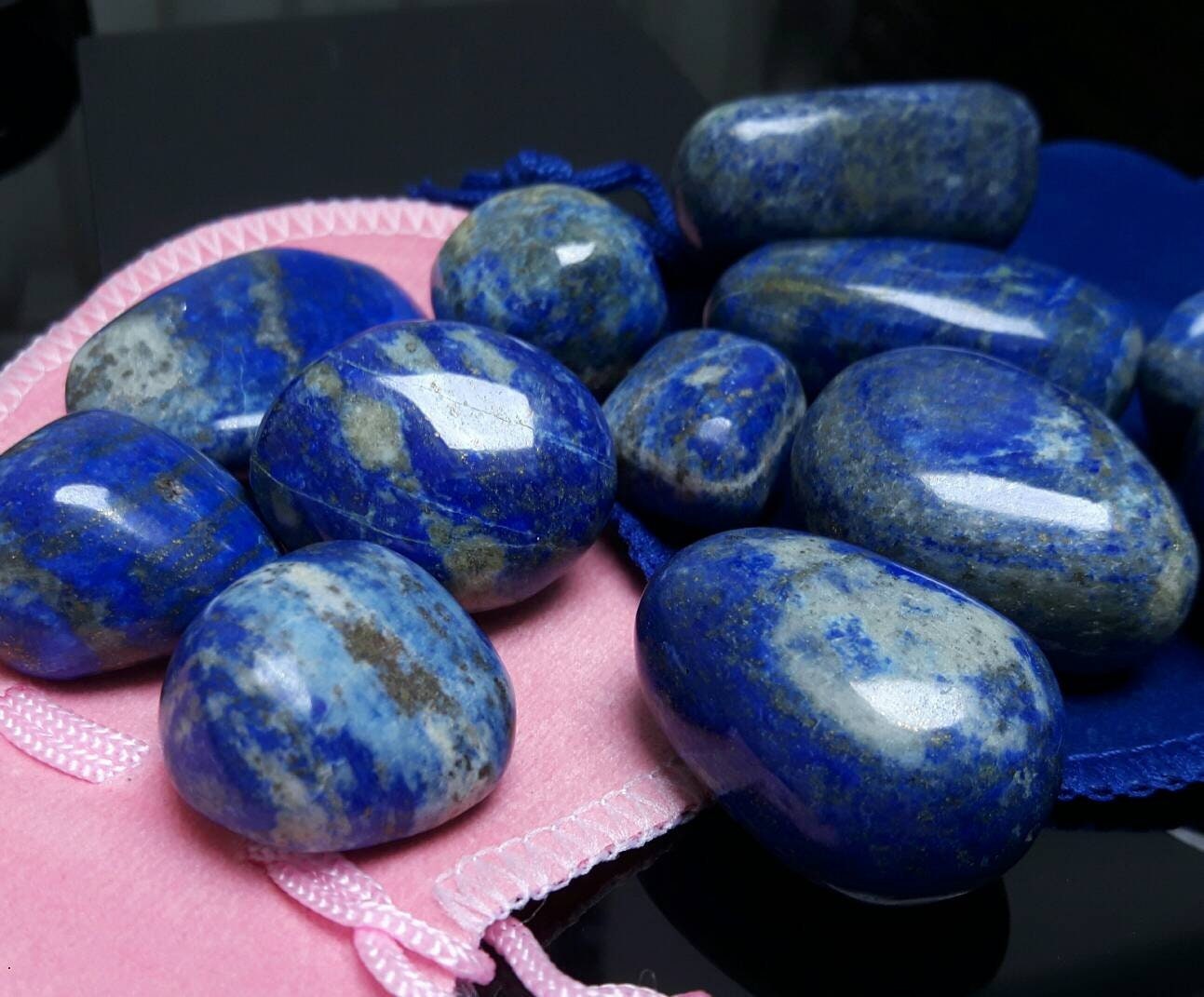 Two Pieces of Natural not Dyed Lapis Lazuli Tumbled Stress - Etsy