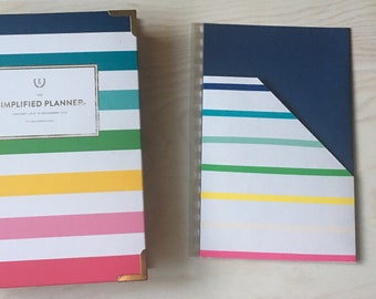 Snap in Double Pocket Folder for Emily Ley Simplified Planner /Inkwell Planner | Planner Accessories | Sticker Storage | New Patterns!