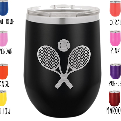 Tennis Wine Glass Gift for Tennis Player Tennis Rackets Wine Etsy