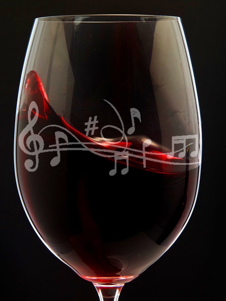 Musical Note Wine Glass Musician Wine Glass Gift for Musician Etsy