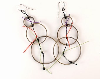 Bubbles colorful and playful boho chic earrings