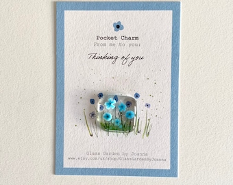 Pocket hug/charm/keepsake ‘thinking of you’ bereavement card sympathy card