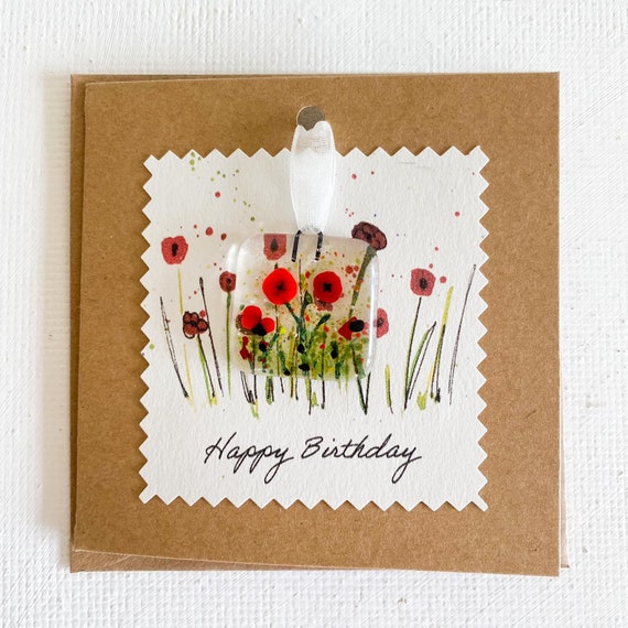 Carte De Joyeux Anniversaire Avec Le Souvenir De Prairie De Etsy Carte De Joyeux Anniversaire Avec Le Souvenir De Prairie De Etsy