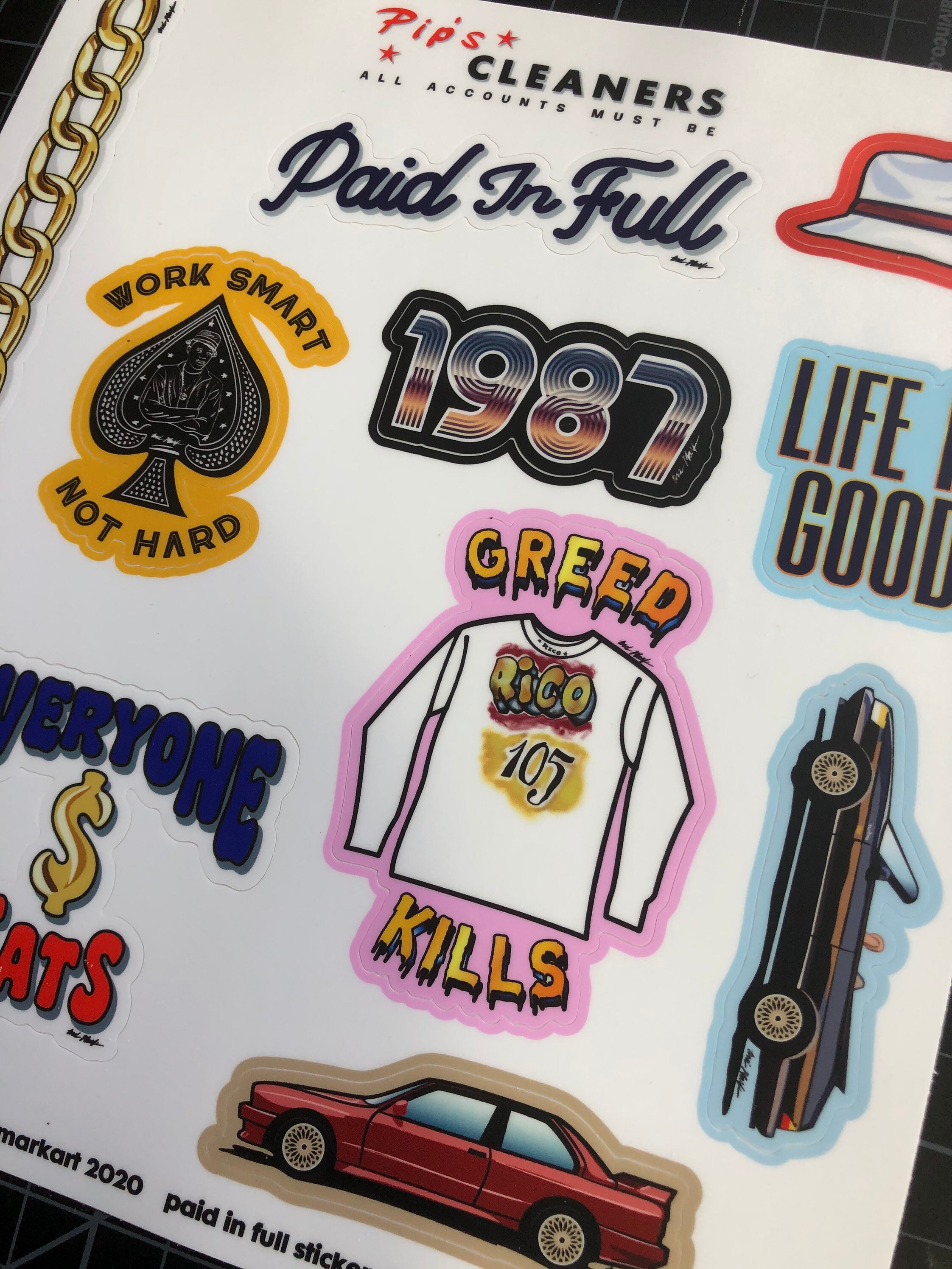 Paid in Full Sticker Sheet - Etsy