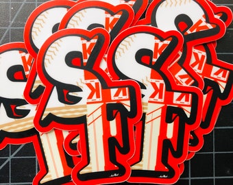 SF Baseball Die Cut Vinyl Sticker