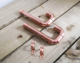 Copper Pipe Hooks (Pair)