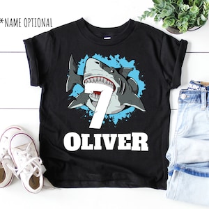 Kids Shark 8th Birthday T Shirt Boys Birthday Shark 8 Gift Tee Kids Shark 8th Birthday T Shirt Boys Birthday Shark 8 Gift Tee